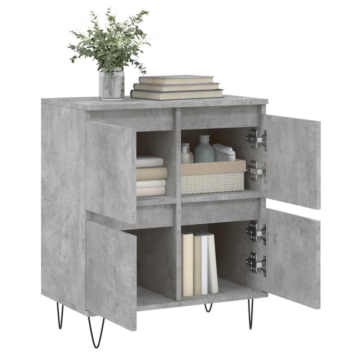 vidaXL Ντουλάπι Γκρι Σκυροδέματος 60x35x70 εκ. Επεξεργασμένο Ξύλο