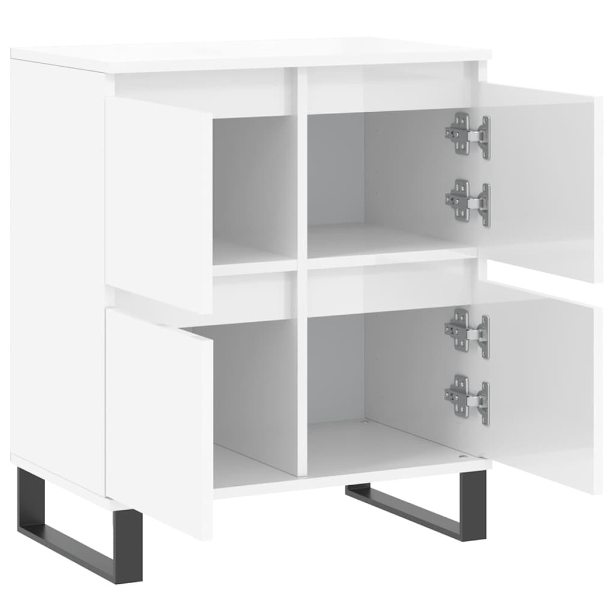 vidaXL Ντουλάπι Γυαλιστερό Λευκό 60x35x70 εκ. από Επεξεργασμένο Ξύλο