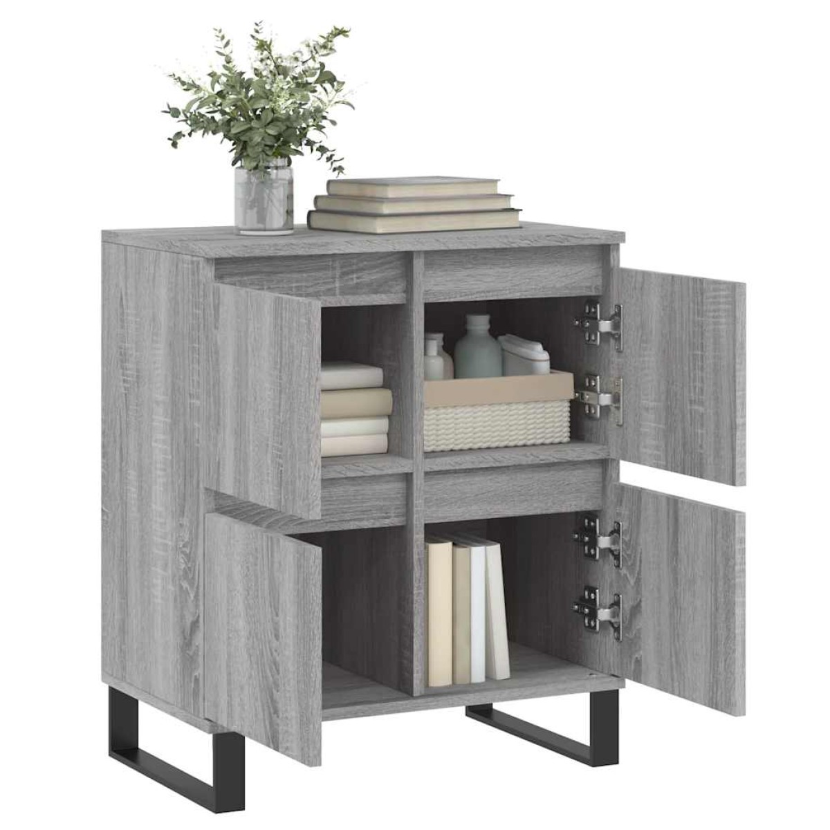 vidaXL Ντουλάπι Γκρι Sonoma 60x35x70 εκ. από Επεξεργασμένο Ξύλο
