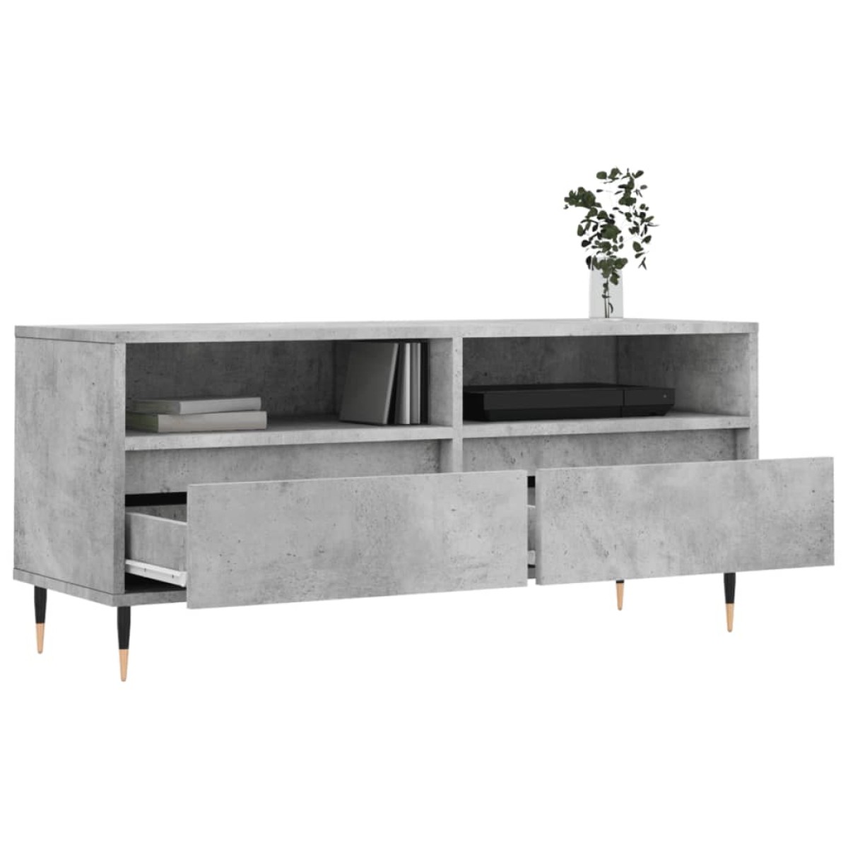 vidaXL Έπιπλο Τηλεόρασης Γκρι Σκυρ. 100 x 34,5 x 44,5 εκ. Επεξ. Ξύλο