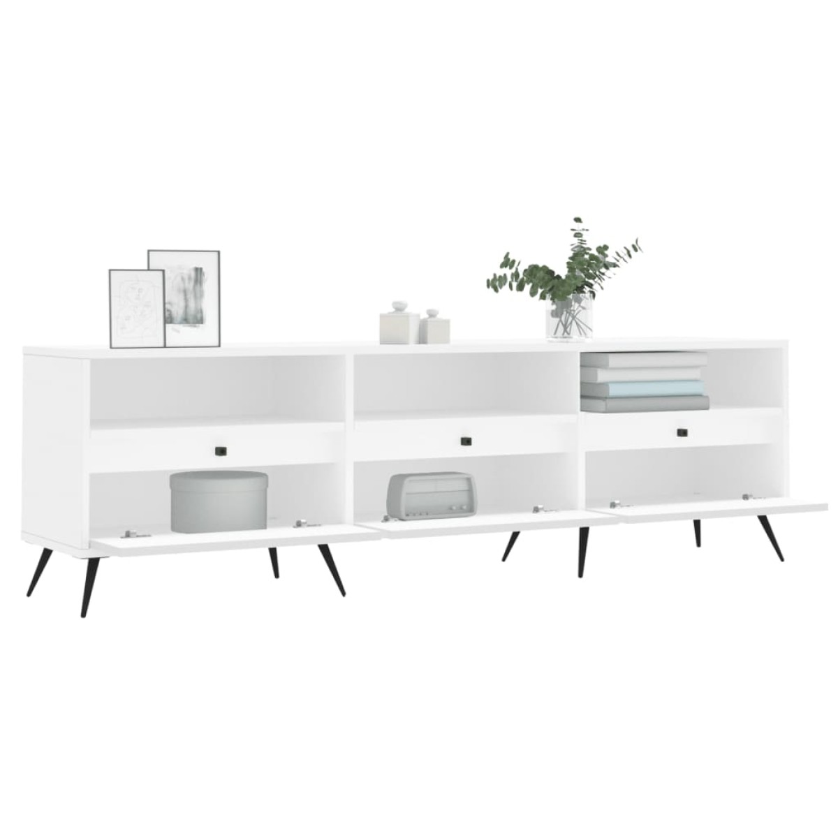 vidaXL Έπιπλο Τηλεόρασης Λευκό 150x30x44,5 εκ. Επεξεργασμένο Ξύλο