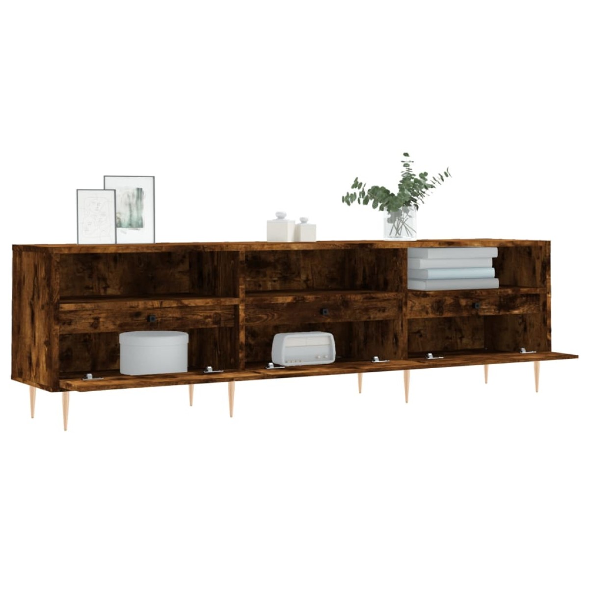 vidaXL Έπιπλο Τηλεόρασης Καπνιστή Δρυς 150x30x44,5 εκ. Επεξ. Ξύλο