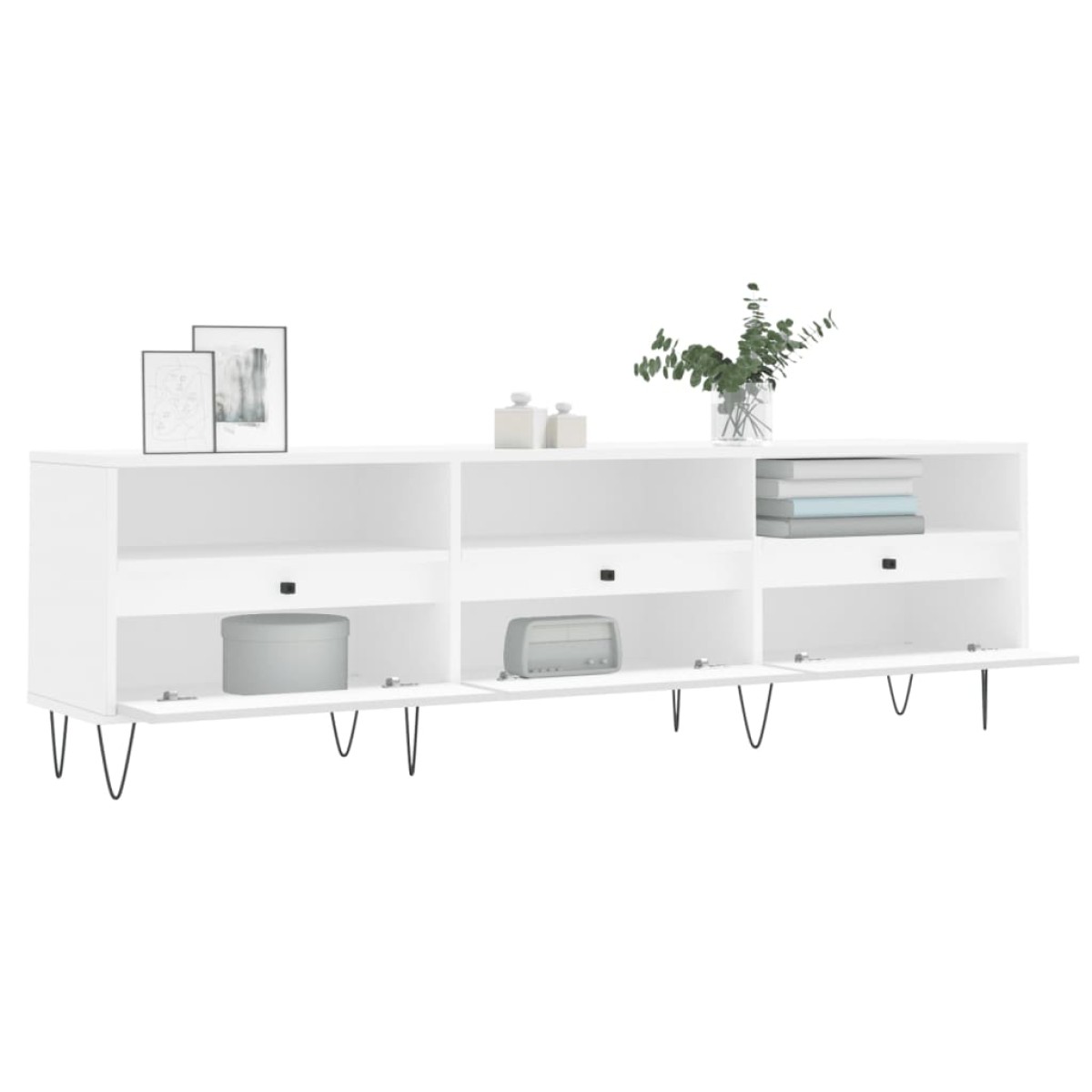 vidaXL Έπιπλο Τηλεόρασης Λευκό 150x30x44,5 εκ. Επεξεργασμένο Ξύλο