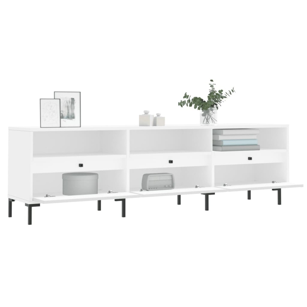 vidaXL Έπιπλο Τηλεόρασης Λευκό 150x30x44,5 εκ. Επεξεργασμένο Ξύλο