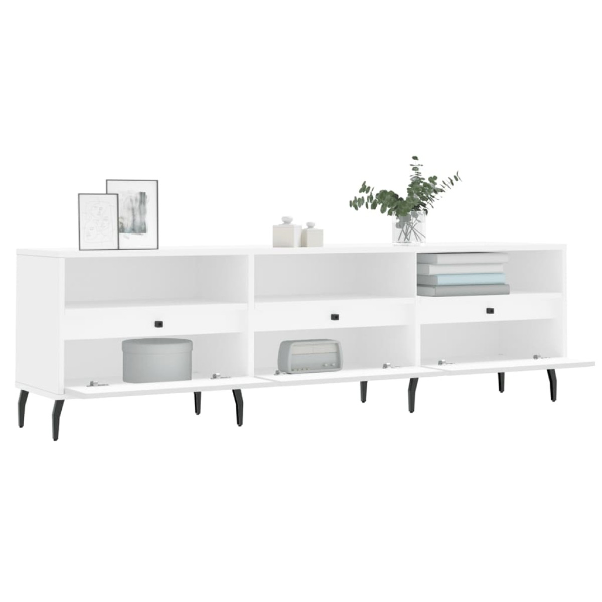 vidaXL Έπιπλο Τηλεόρασης Λευκό 150x30x44,5 εκ. Επεξεργασμένο Ξύλο