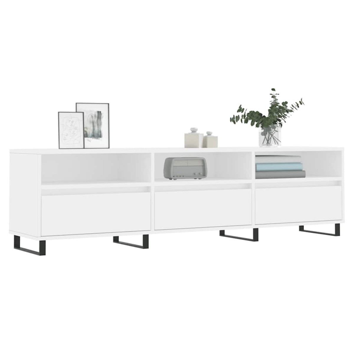 vidaXL Έπιπλο Τηλεόρασης Λευκό 150x30x44,5 εκ. Επεξεργασμένο Ξύλο