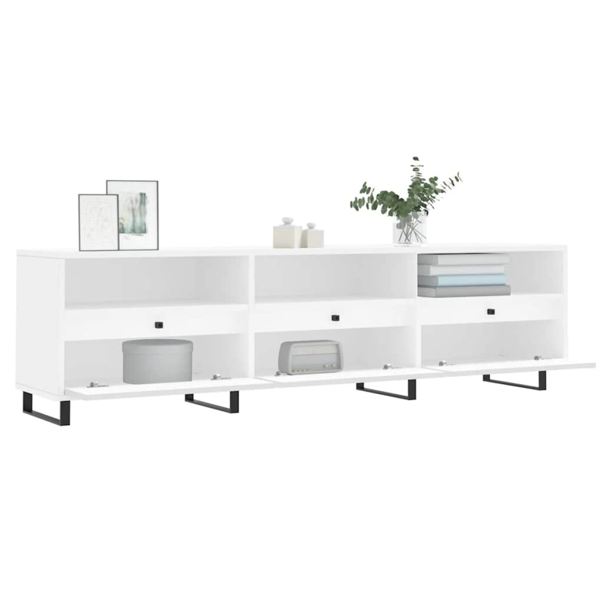 vidaXL Έπιπλο Τηλεόρασης Λευκό 150x30x44,5 εκ. Επεξεργασμένο Ξύλο