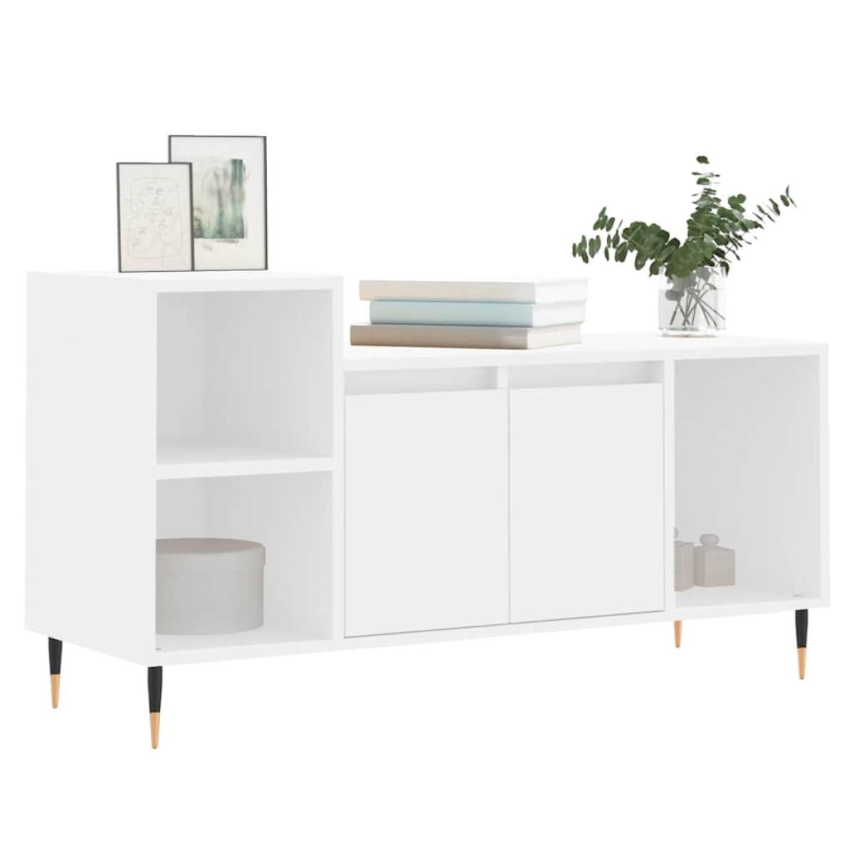 vidaXL Έπιπλο Τηλεόρασης Λευκό 100 x 35 x 55 εκ. Επεξεργασμένο Ξύλο