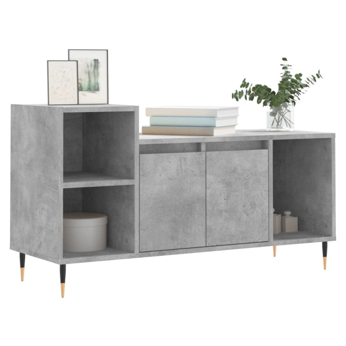 vidaXL Έπιπλο Τηλεόρασης Γκρι Σκυρ. 100x35x55 εκ. Επεξ. Ξύλο
