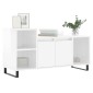 vidaXL Έπιπλο Τηλεόρασης Γυαλ. Λευκό 100x35x55 εκ. Επεξεργασμένο Ξύλο