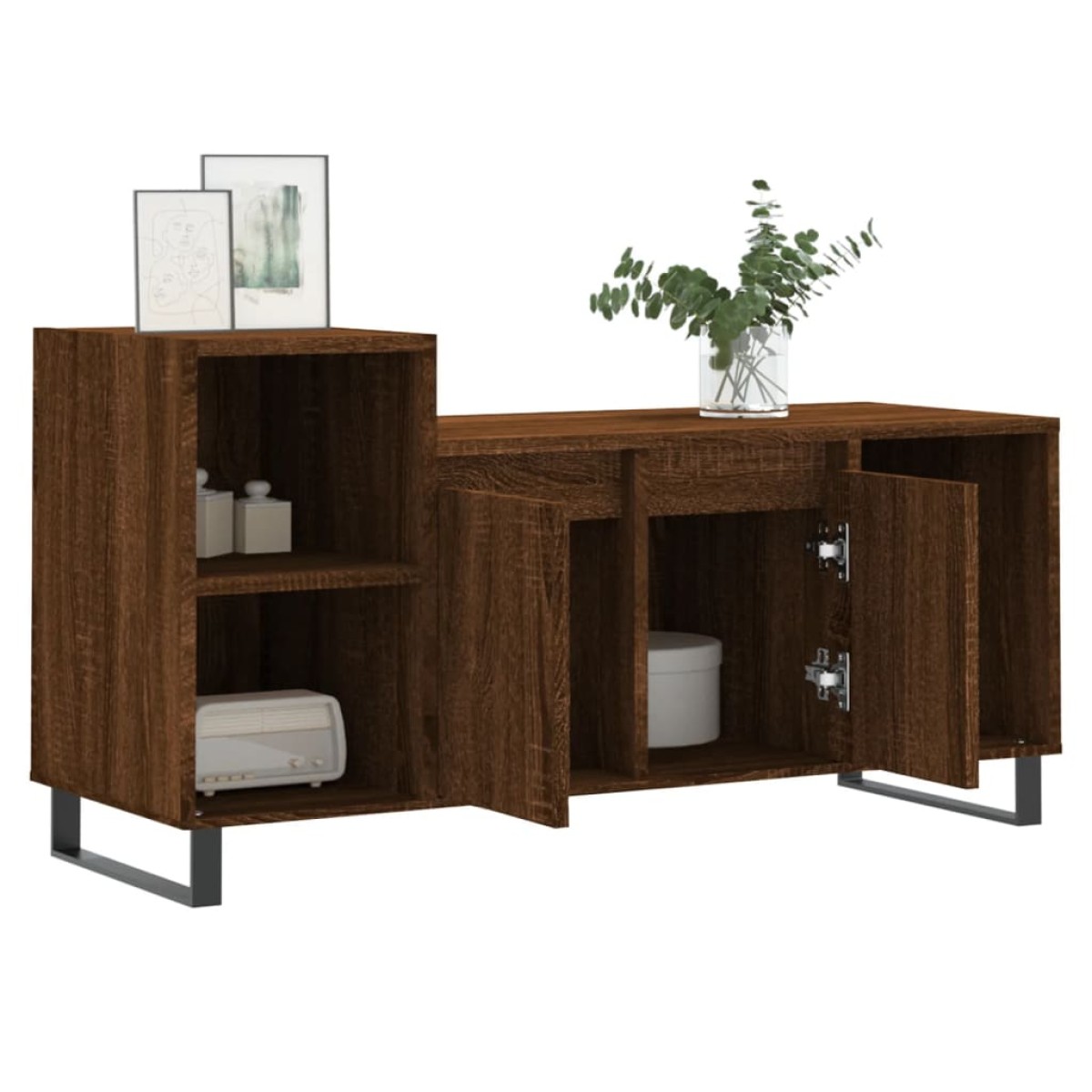 vidaXL Έπιπλο Τηλεόρασης Καφέ Δρυς 100x35x55 εκ. Επεξεργασμένο Ξύλο