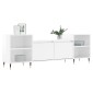 vidaXL Έπιπλο Τηλεόρασης Γυαλ. Λευκό 160x35x55 εκ. Επεξεργασμένο Ξύλο