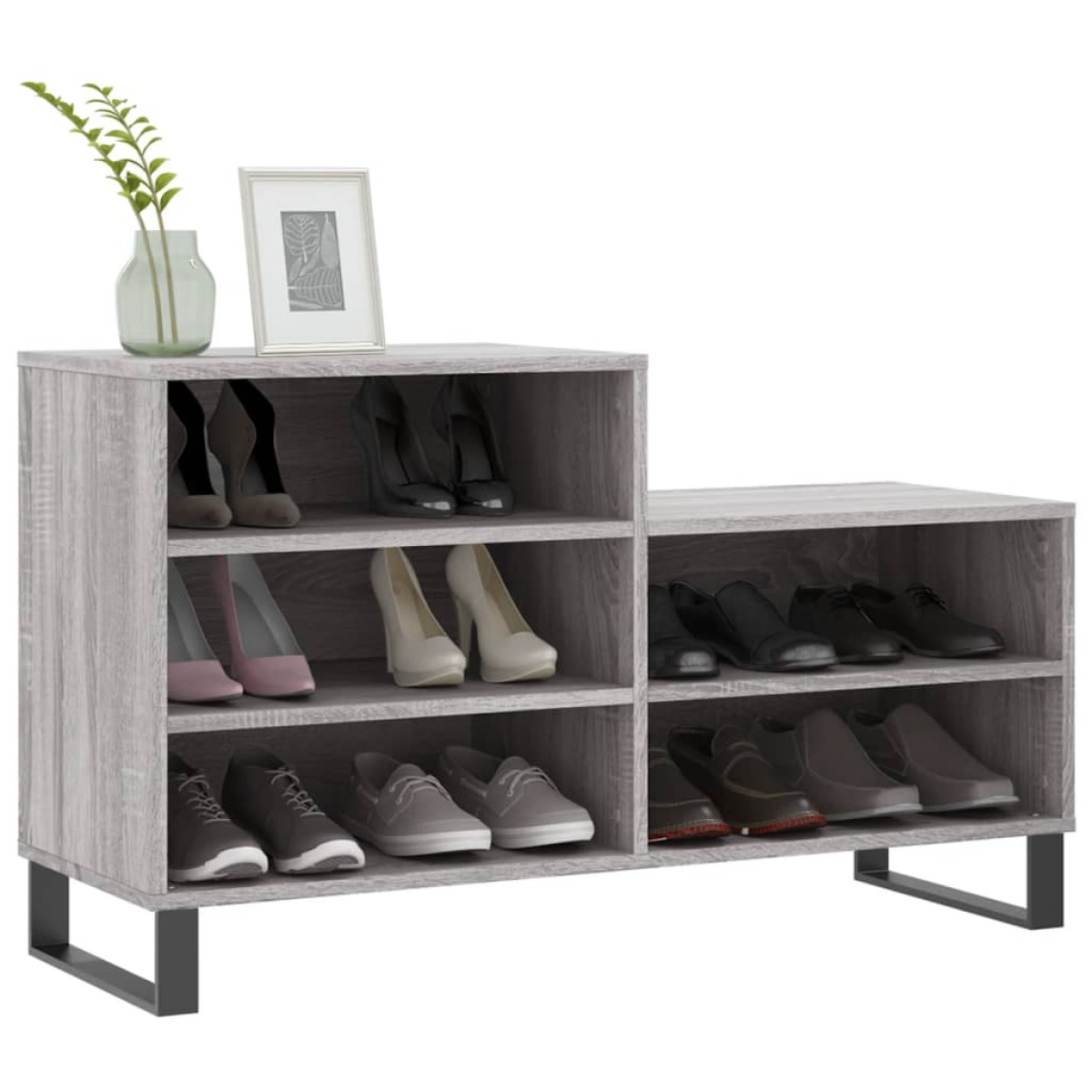 vidaXL Παπουτσοθήκη Γκρι Sonoma 102x36x60 εκ. από Επεξεργασμένο Ξύλο