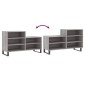 vidaXL Παπουτσοθήκη Γκρι Sonoma 102x36x60 εκ. από Επεξεργασμένο Ξύλο