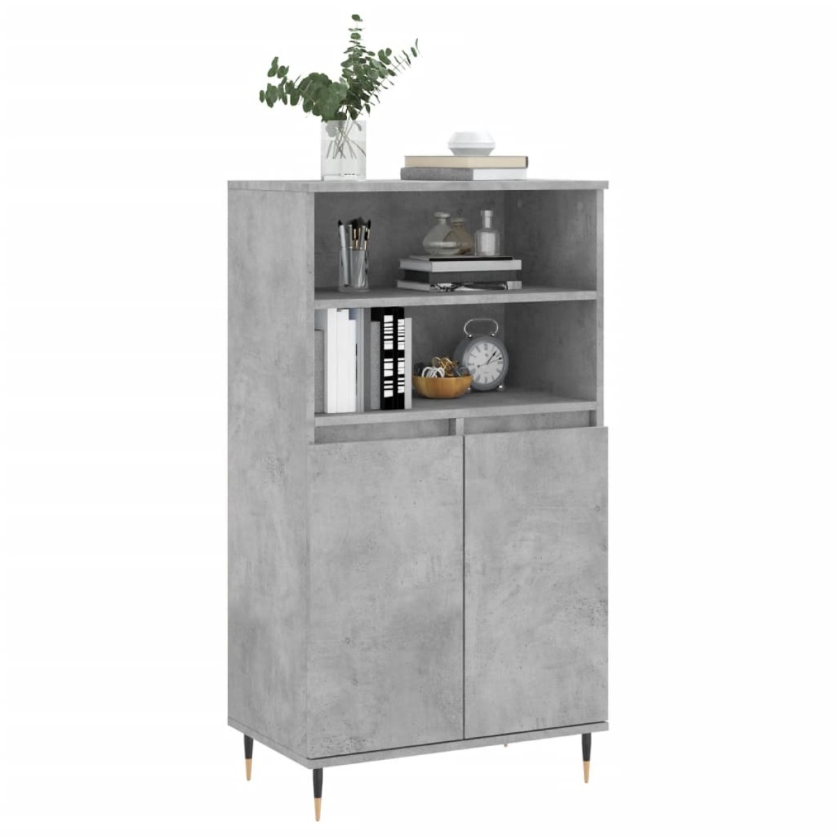 vidaXL Ντουλάπι Γκρι σκυροδέματος 60x36x110 εκ. από Επεξεργασμένο Ξύλο