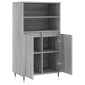 vidaXL Ντουλάπι Γκρι Sonoma 60 x 36 x 110 εκ. από Επεξεργασμένο Ξύλο