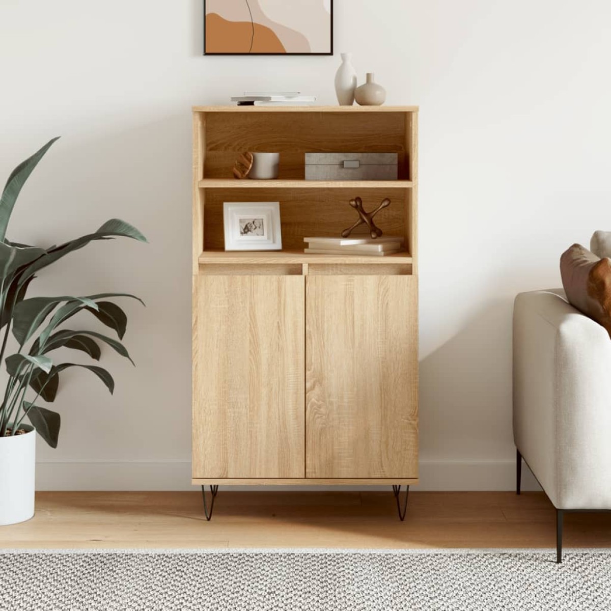 vidaXL Ντουλάπι Sonoma Δρυς 60 x 36 x 110 εκ. από Επεξεργασμένο Ξύλο