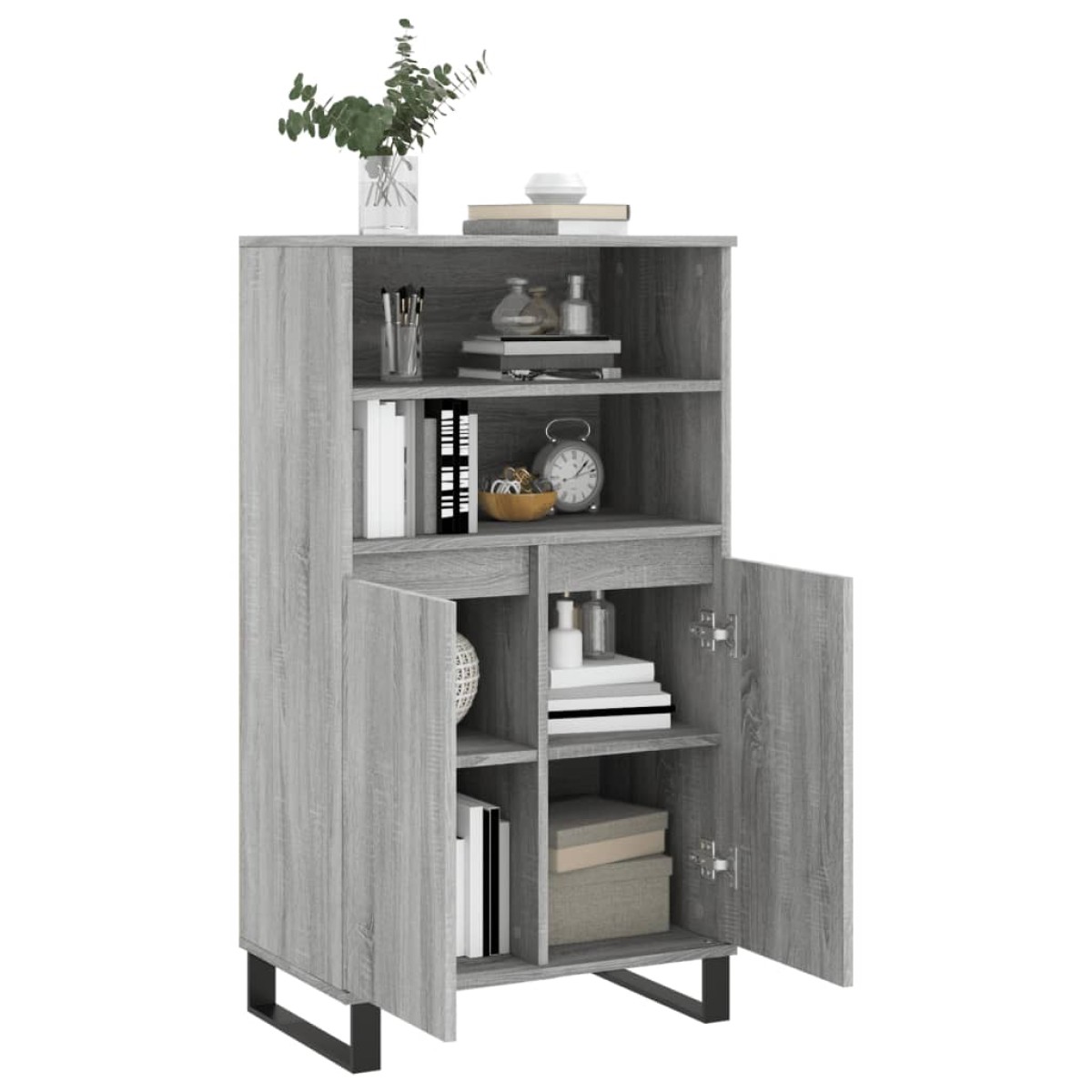 vidaXL Ντουλάπι Γκρι Sonoma 60 x 36 x 110 εκ. από Επεξεργασμένο Ξύλο