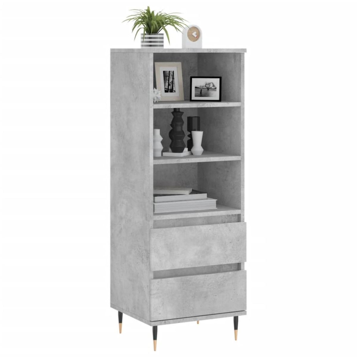 vidaXL Ντουλάπι Γκρι Σκυρ. 40x36x110 εκ. από Επεξεργασμένο Ξύλο