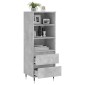 vidaXL Ντουλάπι Γκρι Σκυρ. 40x36x110 εκ. από Επεξεργασμένο Ξύλο