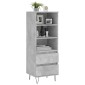 vidaXL Ντουλάπι Γκρι Σκυρ. 40x36x110 εκ. από Επεξεργασμένο Ξύλο