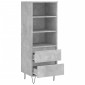 vidaXL Ντουλάπι Γκρι Σκυρ. 40x36x110 εκ. από Επεξεργασμένο Ξύλο