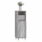 vidaXL Ντουλάπι Μπάνιου Γκρι Sonoma 30x30x100 εκ. Επεξεργασμένο Ξύλο