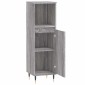 vidaXL Ντουλάπι Μπάνιου Γκρι Sonoma 30x30x100 εκ. Επεξεργασμένο Ξύλο