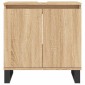 vidaXL Ντουλάπι Μπάνιου Sonoma Δρυς 58 x 33 x 60 εκ. από Επεξεργ. Ξύλο