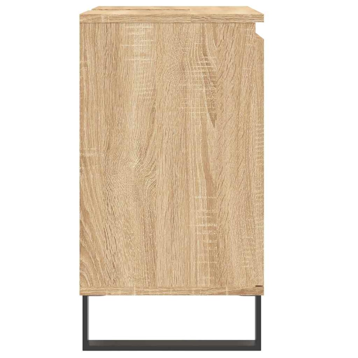 vidaXL Ντουλάπι Μπάνιου Sonoma Δρυς 58 x 33 x 60 εκ. από Επεξεργ. Ξύλο