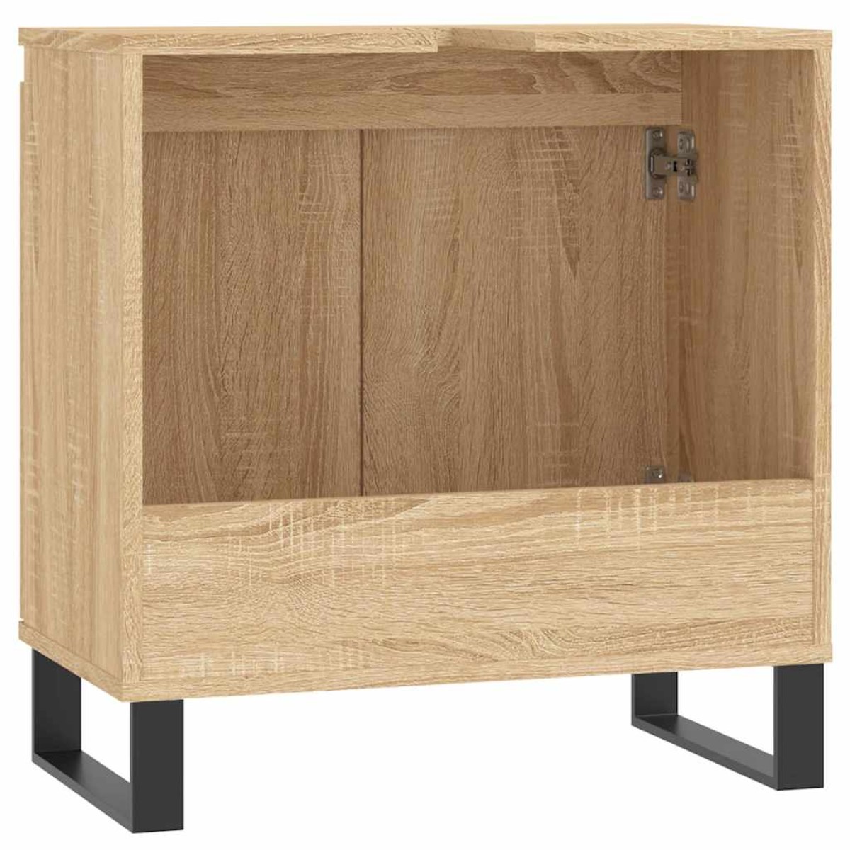 vidaXL Ντουλάπι Μπάνιου Sonoma Δρυς 58 x 33 x 60 εκ. από Επεξεργ. Ξύλο