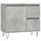 vidaXL Ντουλάπι Μπάνιου Γκρι Σκυροδέματος 65x33x60 εκ. Επεξ. Ξύλο
