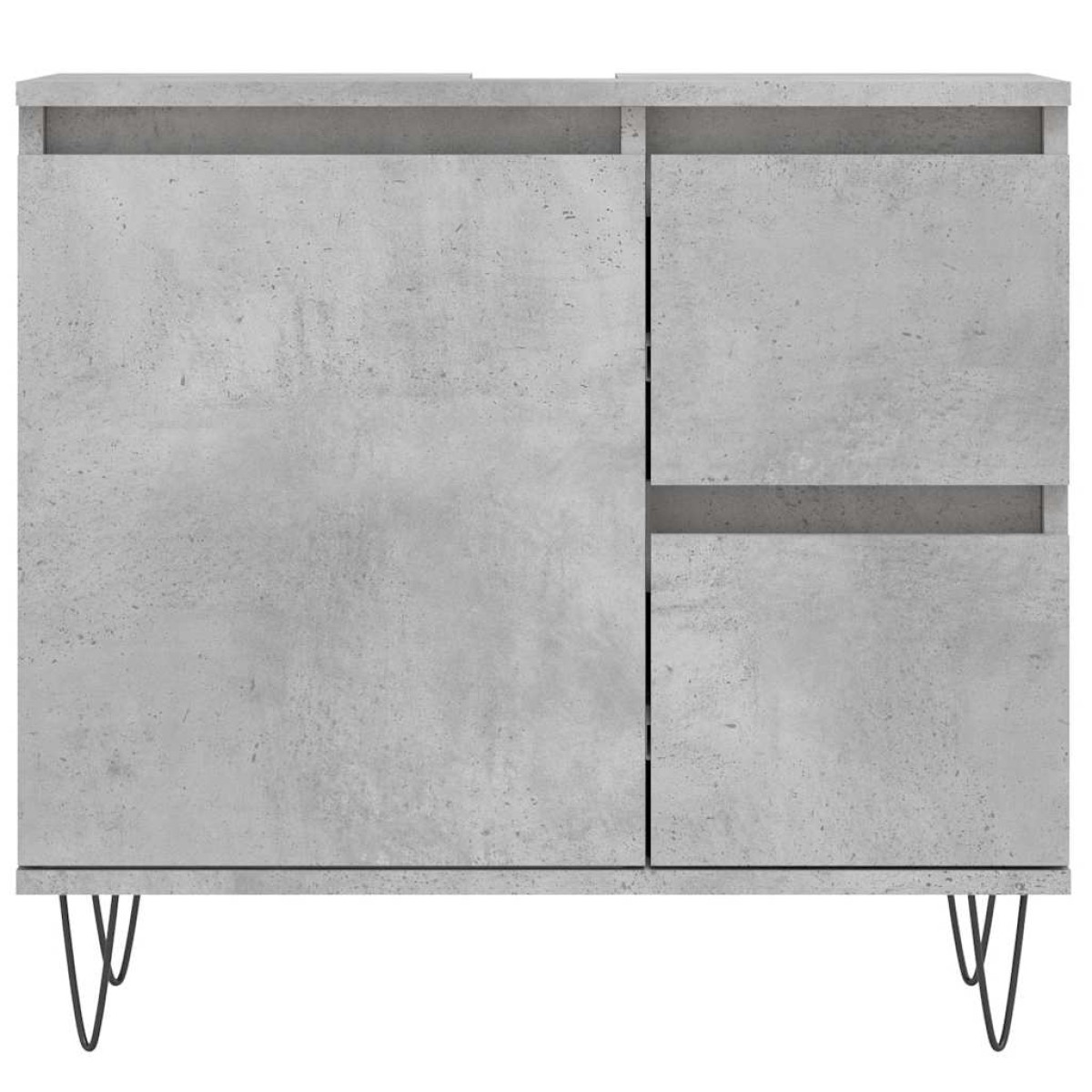 vidaXL Ντουλάπι Μπάνιου Γκρι Σκυροδέματος 65x33x60 εκ. Επεξ. Ξύλο