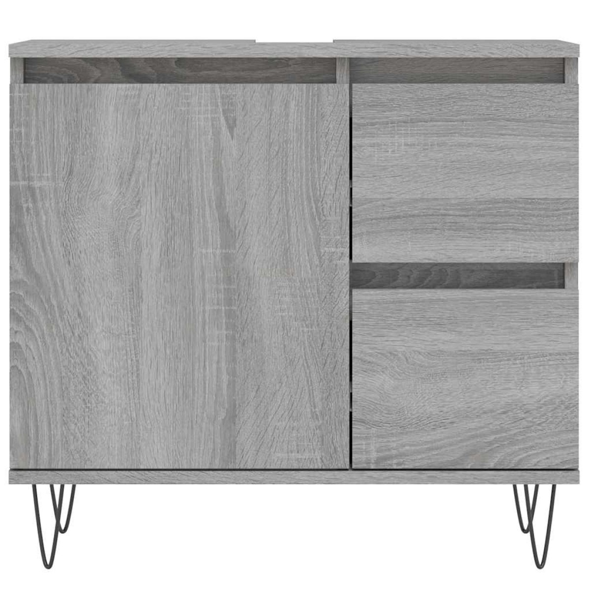 vidaXL Ντουλάπι Μπάνιου Γκρι Sonoma 65x33x60 εκ. Επεξεργασμένο Ξύλο