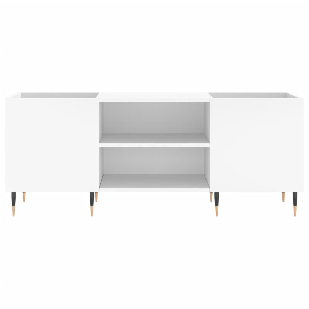 vidaXL Δισκοθήκη Λευκή 121 x 38 x 48 εκ. Επεξεργασμένο Ξύλο