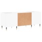 vidaXL Δισκοθήκη Λευκή 121 x 38 x 48 εκ. Επεξεργασμένο Ξύλο