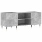 vidaXL Δισκοθήκη Γκρι Σκυροδέματος 121x38x48 εκ. Επεξεργασμένο Ξύλο