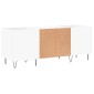 vidaXL Δισκοθήκη Λευκή 121 x 38 x 48 εκ. Επεξεργασμένο Ξύλο