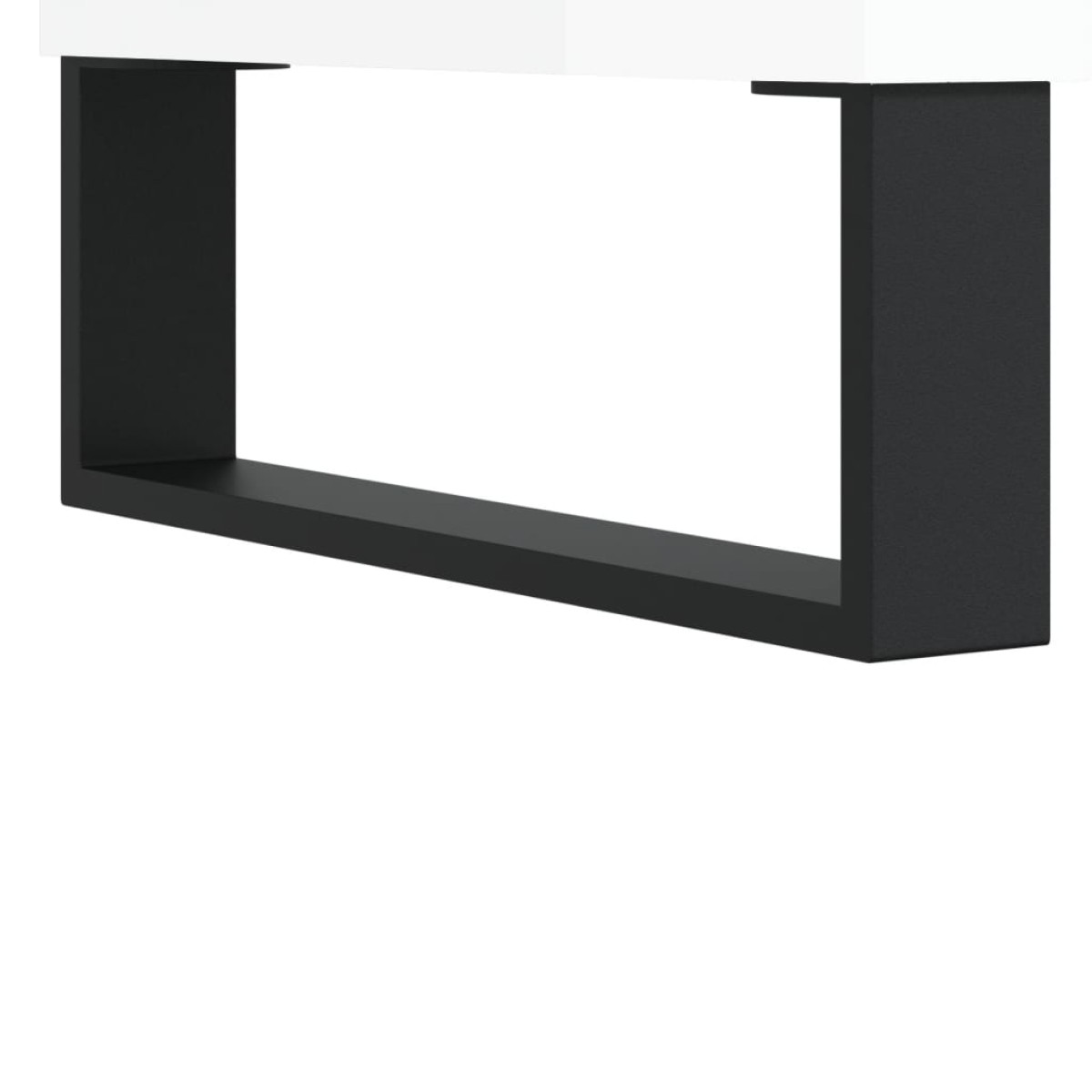 vidaXL Δισκοθήκη Γυαλιστερή Λευκή 121x38x48 εκ. από Επεξεργασμένο Ξύλο