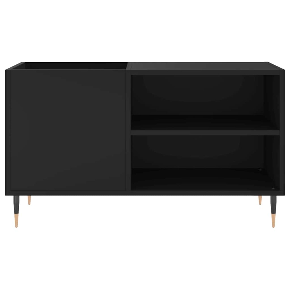 vidaXL Δισκοθήκη Μαύρη 85 x 38 x 48 εκ. από Επεξεργασμένο Ξύλο