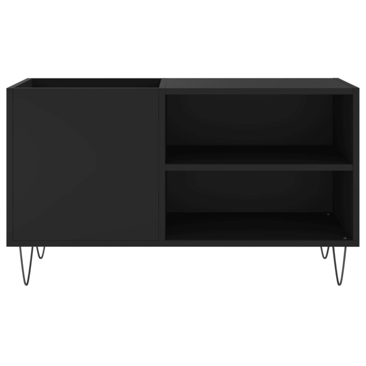 vidaXL Δισκοθήκη Μαύρη 85 x 38 x 48 εκ. από Επεξεργασμένο Ξύλο
