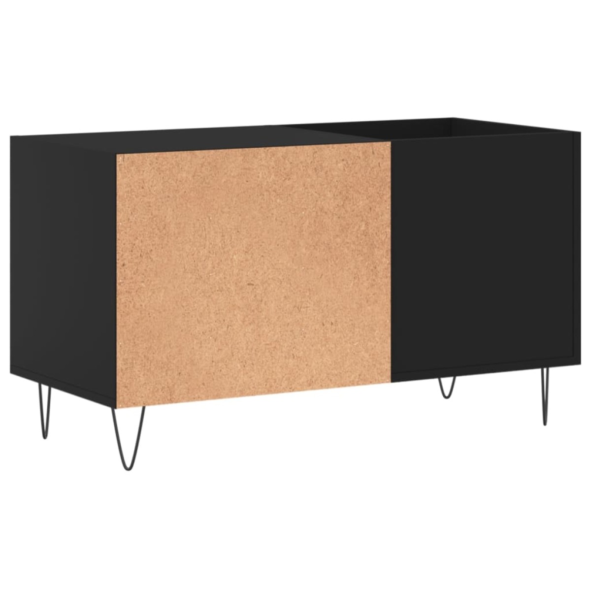 vidaXL Δισκοθήκη Μαύρη 85 x 38 x 48 εκ. από Επεξεργασμένο Ξύλο