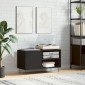 vidaXL Δισκοθήκη Μαύρη 85 x 38 x 48 εκ. από Επεξεργασμένο Ξύλο