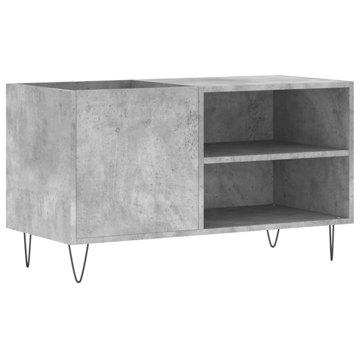 vidaXL Δισκοθήκη Γκρι Σκυροδέματος 85 x 38 x 48 εκ. από Επεξεργ. Ξύλο