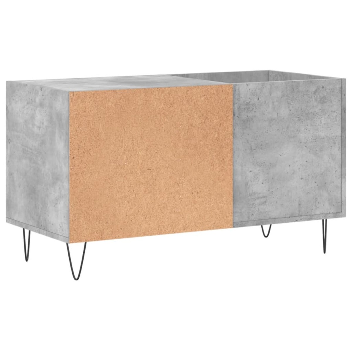 vidaXL Δισκοθήκη Γκρι Σκυροδέματος 85 x 38 x 48 εκ. από Επεξεργ. Ξύλο
