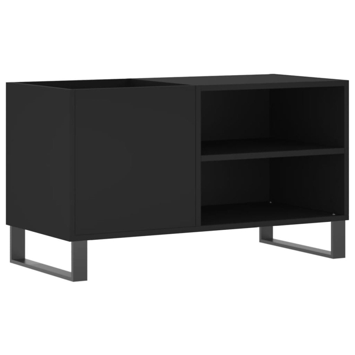 vidaXL Δισκοθήκη Μαύρη 85 x 38 x 48 εκ. από Επεξεργασμένο Ξύλο