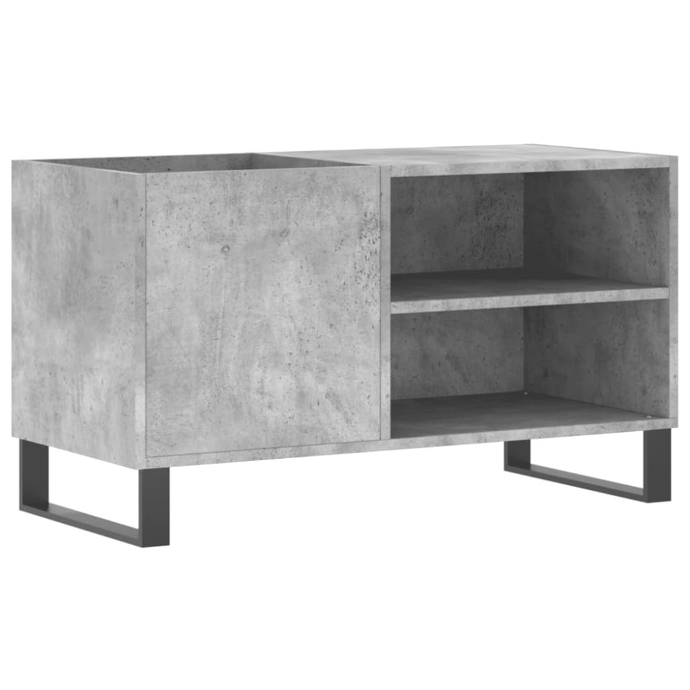 vidaXL Δισκοθήκη Γκρι Σκυροδέματος 85 x 38 x 48 εκ. από Επεξεργ. Ξύλο