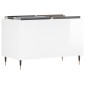 vidaXL Δισκοθήκη Γυαλιστερή Λευκή 74,5x38x48 εκ. Επεξεργασμένο Ξύλο