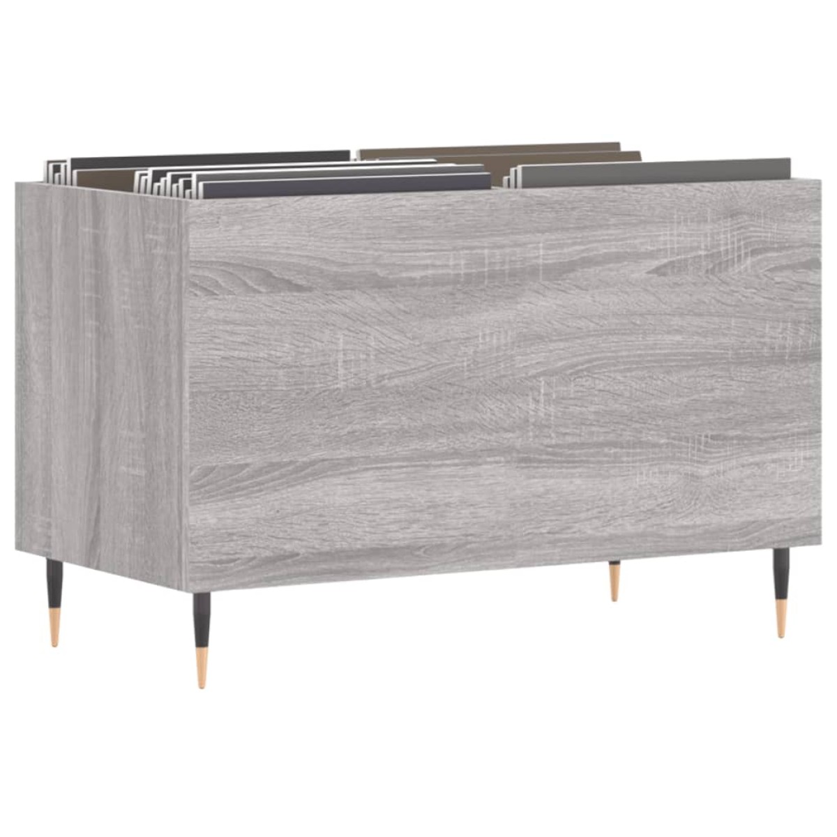 vidaXL Δισκοθήκη Γκρι Sonoma 74,5 x 38 x 48 εκ. από Επεξεργασμένο Ξύλο