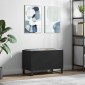 vidaXL Δισκοθήκη Μαύρη 74,5 x 38 x 48 εκ. από Επεξεργασμένο Ξύλο